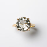 (グリーンアメジスト/gold) rosette inside ring