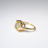 (レモンクオーツ/gold) rosette inside ring