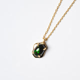 (ブラックオパール/gold) cell necklace