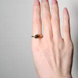 (ブラックオパール/gold) cell ring