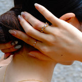 【限定商品】(ピンクアメジスト/gold) waved eternity ring-multi shape-