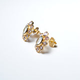 (ピンクアメジスト&ブルートパーズ/gold) garden bloom earring