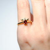 (ガーネット&モアサナイト/gold) garden bee ring