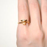 (シトリン&モアサナイト/gold) garden bee ring