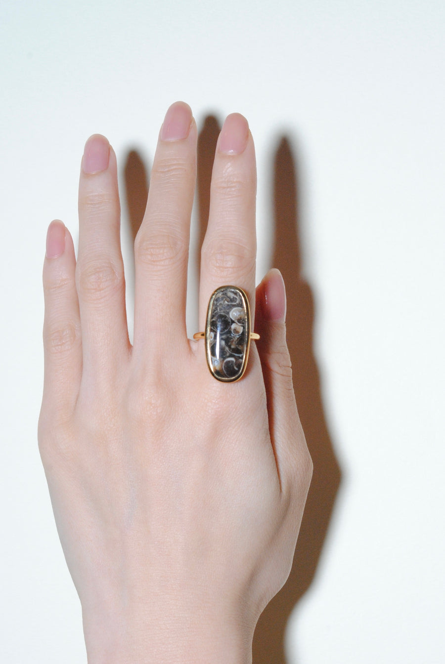 (タートルジャスパー/gold) eleve grace  ring