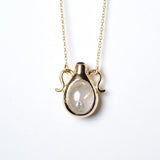 (ゴールデンルチルインクオーツ&ガーネット/gold) amphora  necklace