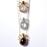 (ガーネット&スモーキークオーツ/gold) amphora  necklace