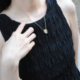 (ゴールデンルチルインクオーツ&ガーネット/gold) amphora  necklace