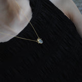 (ゴールデンルチルインクオーツ&ガーネット/gold) amphora  necklace