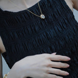 (ゴールデンルチルインクオーツ&ガーネット/gold) amphora  necklace
