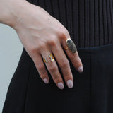 (タートルジャスパー/gold) eleve grace  ring