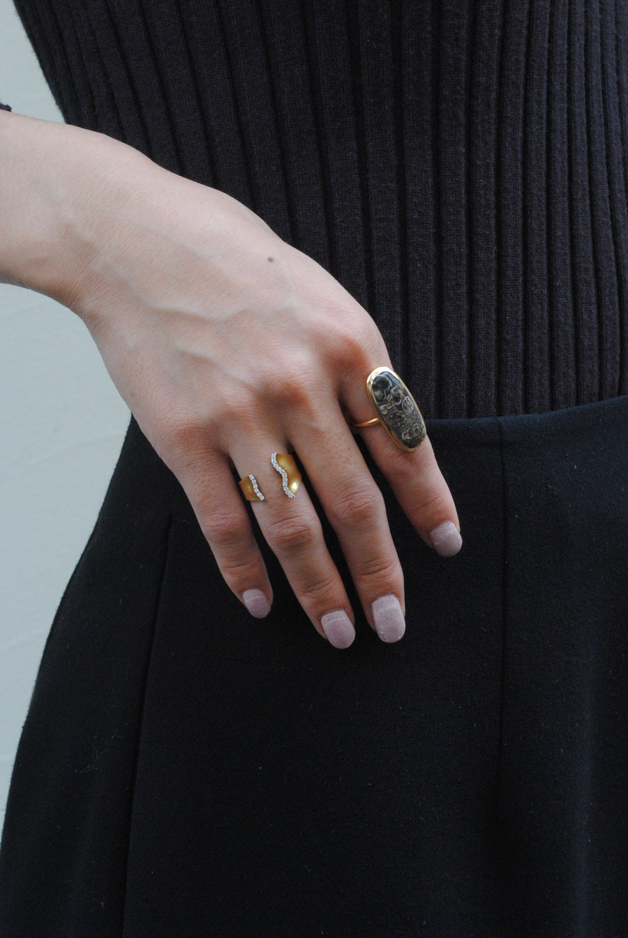 (タートルジャスパー/gold) eleve grace  ring