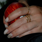 (モアサナイト/silver) starry spiral ring