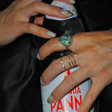 (モアサナイト/silver) starry spiral ring