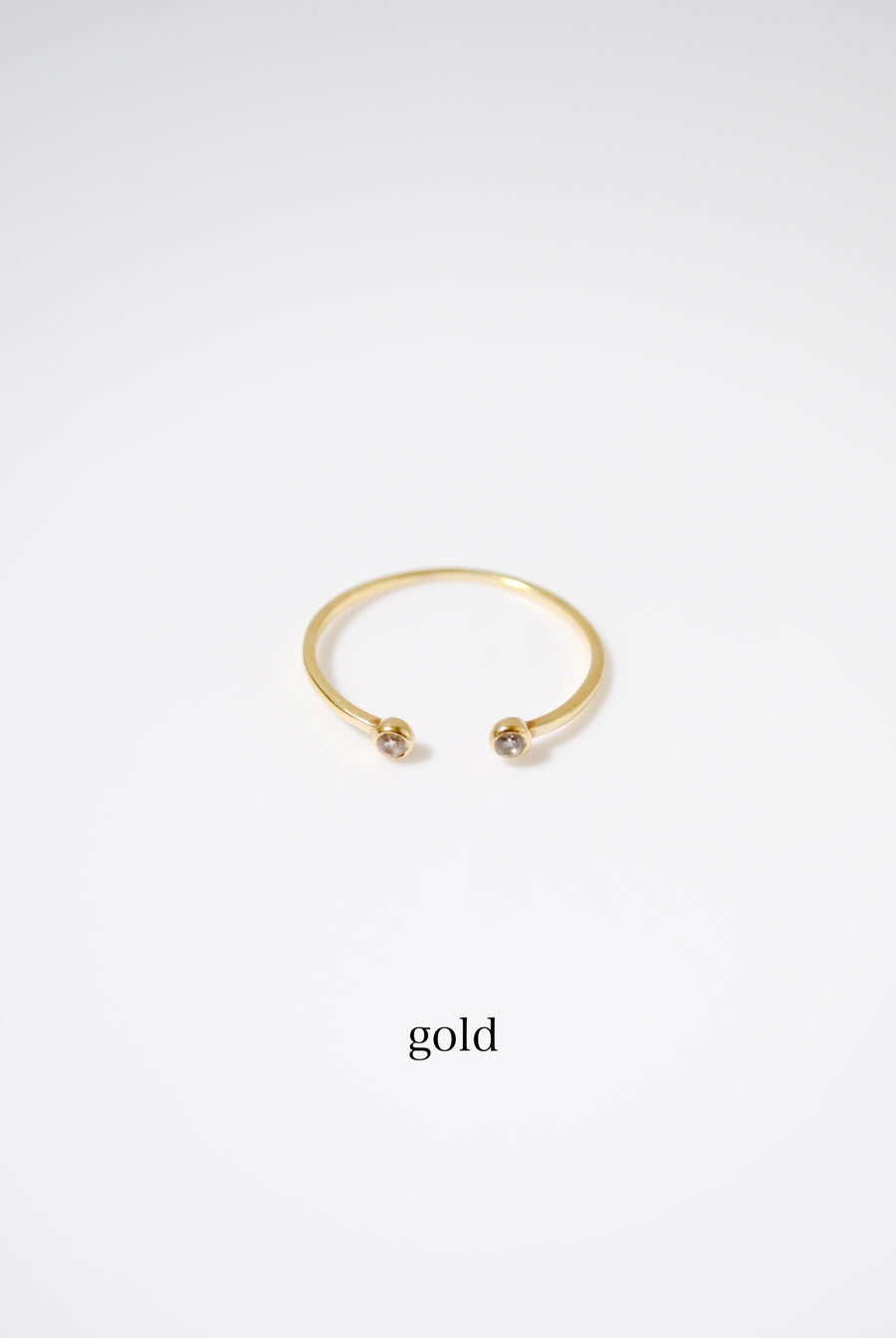 (モアサナイト/ gold：silver)  starry gap ring