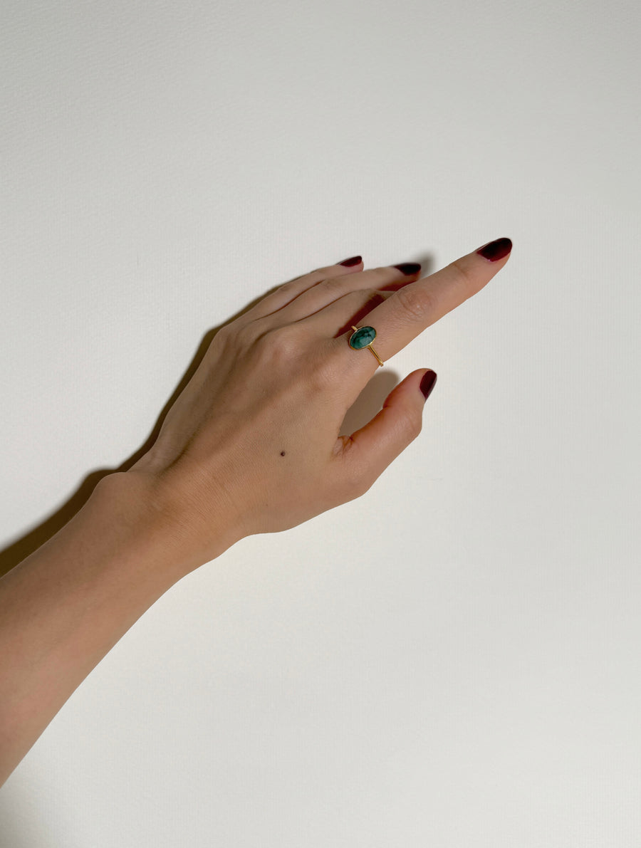 (エメラルド/gold)：THE islan ring