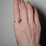 【予約商品】(モアサナイト/gold_silver) ABC plate ring