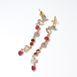 (ルビー&ガーネット&ラブラドライト&ホワイトトパーズ/gold) o-lala earring