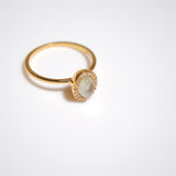 (プレナイト/gold) hemisphere bril oval ring
