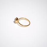 (プレナイト/gold) hemisphere bril oval ring