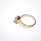 (ローズクオーツ/gold) hemisphere bril oval ring