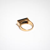 (ブラックオニキス/gold) rect board ring