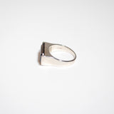 (スモーキークオーツ/silver) rect board ring