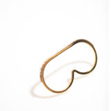 (モアサナイト/gold) straight bar double finger ring