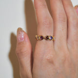 (トルマリンマルチ/gold) All heart full eternity ring