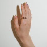 (トルマリンマルチ/gold) All heart full eternity ring