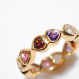 (トルマリンマルチ/gold) All heart full eternity ring