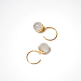 (ブラックルチル/gold) acorn ball earring