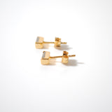 (ラブラドライト/gold) mini rect boad earring