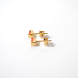 (カーネリアン/gold) mini rect boad earring