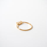 (レインボームーンストーン/gold) mini rect boad ring