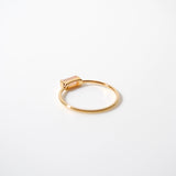 (ピーチムーンストーン/gold) mini rect boad ring