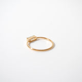 (ブルートパーズ/gold) mini rect boad ring
