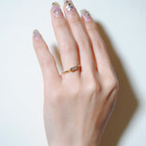 (ラブラドライト/gold) mini rect boad ring