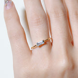 (ブルートパーズ/gold) mini rect boad ring