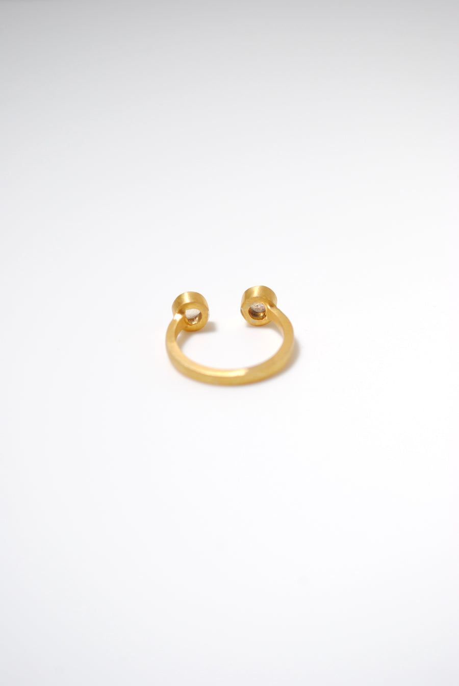 (レインボームーンストーン_ラブラドライト/gold) twin gap ring