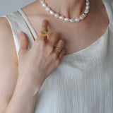 (パール/silver) heart mantel pearl necklace