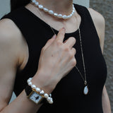 (パール/silver) heart mantel pearl bracelet