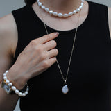 (パール/silver) heart mantel pearl bracelet