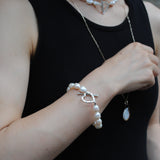 (パール/silver) heart mantel pearl bracelet