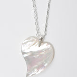 (マザーオブパール_クリスタル/silver) shell heart  necklace