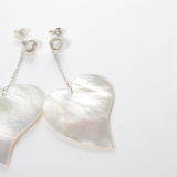 (マザーオブパール_クリスタル/silver) shell heart  earring