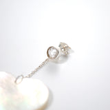 (マザーオブパール_クリスタル/silver) shell heart  earring