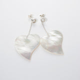 (マザーオブパール_クリスタル/silver) shell heart  earring