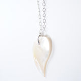 (マザーオブパール_クリスタル/silver) shell heart  necklace