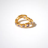 【限定商品】(ピンクアメジスト/gold) waved eternity ring-multi shape-